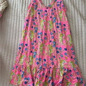 Vibrant Pink Floral Dress